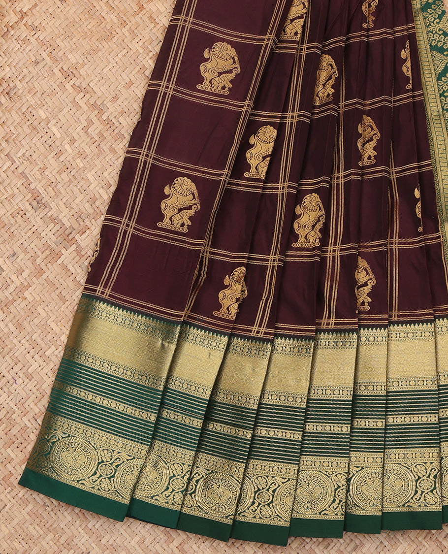 Brown Budget Silk Saree