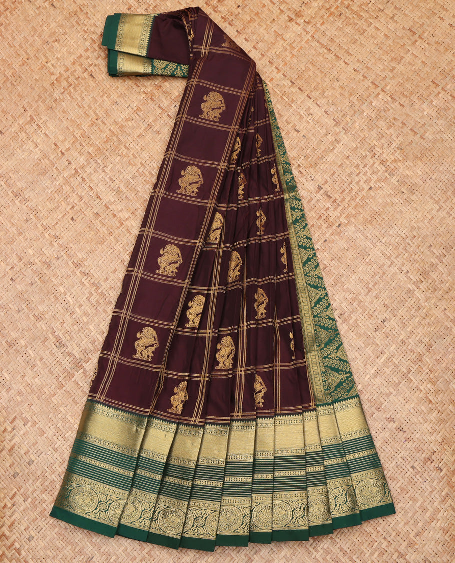 Brown Budget Silk Saree