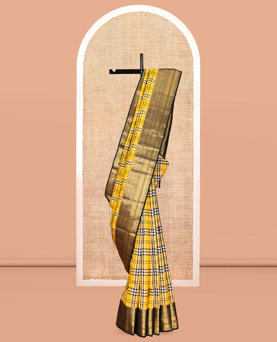 Yellow-Green Vasundhara Lite Silk Saree