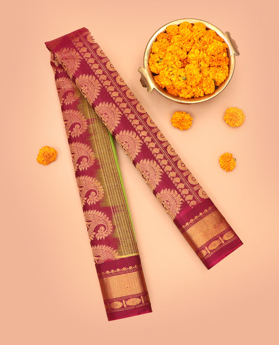 Green Gadwal Silk Saree