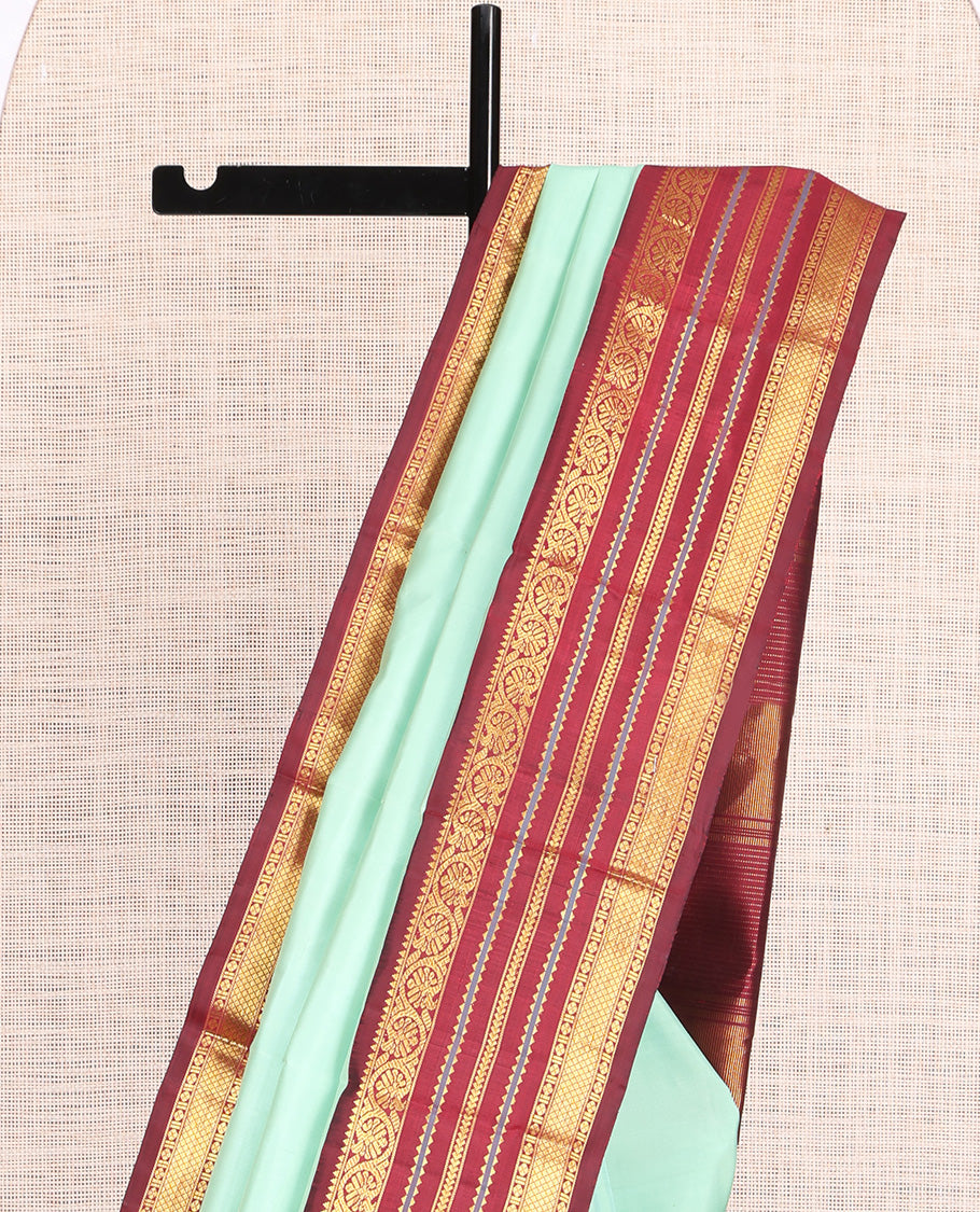 Blue Plain Kanchipuram Silk Saree