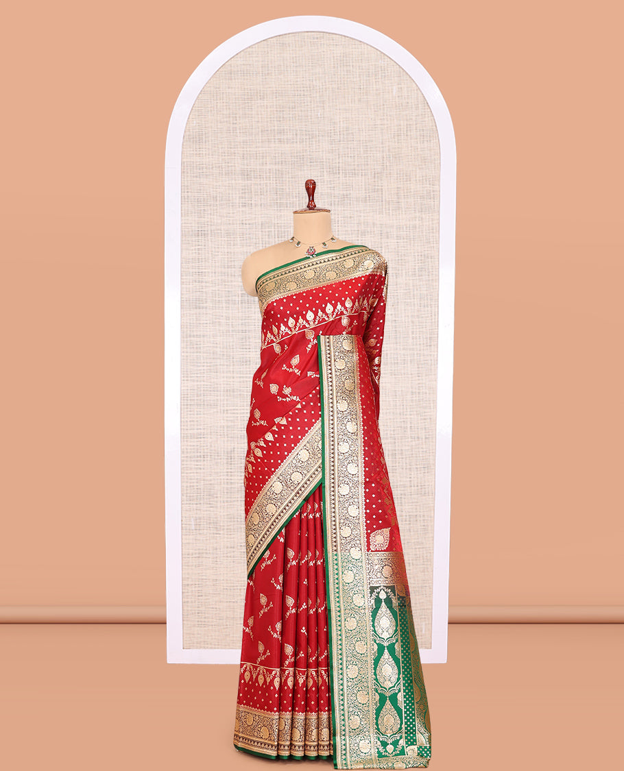 Red Banaras Nylon Saree