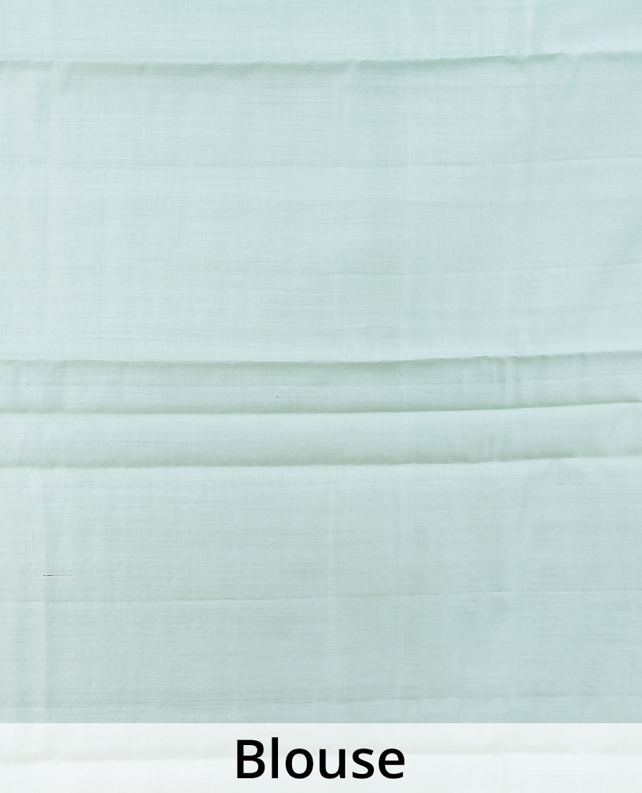 Green jacquard design dupion saree, zari border & pallu of intricate zari designs