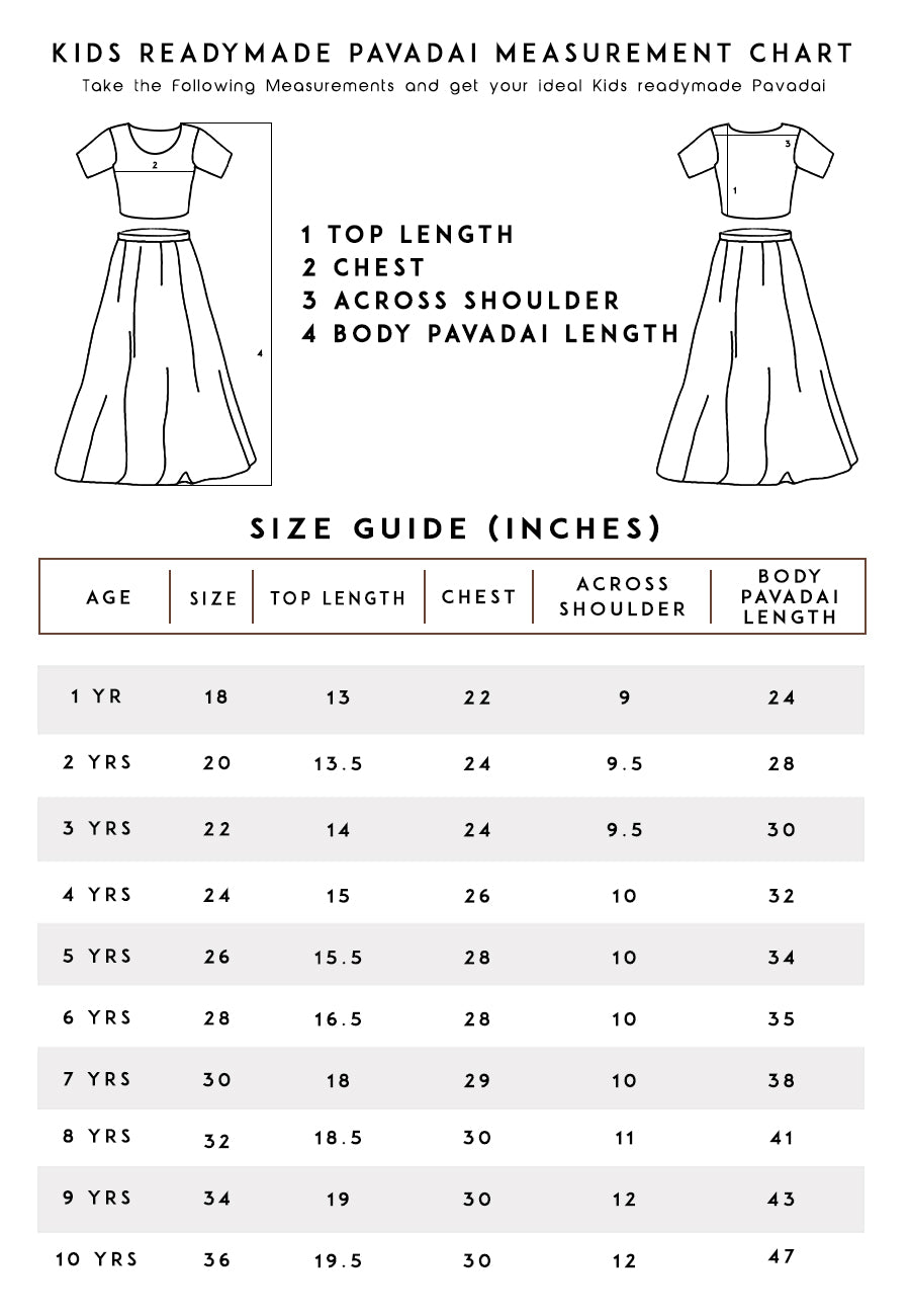 Cream zari design readymade art silk pavadai, traditional zari border & contrast embroidery sleeveless blouse