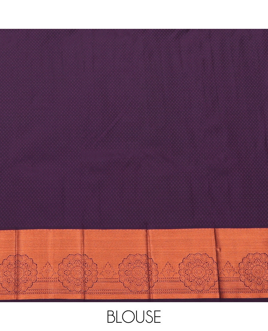 Blue jacquard budget cotton saree, contrast traditional zari design border & pallu of intricate designs