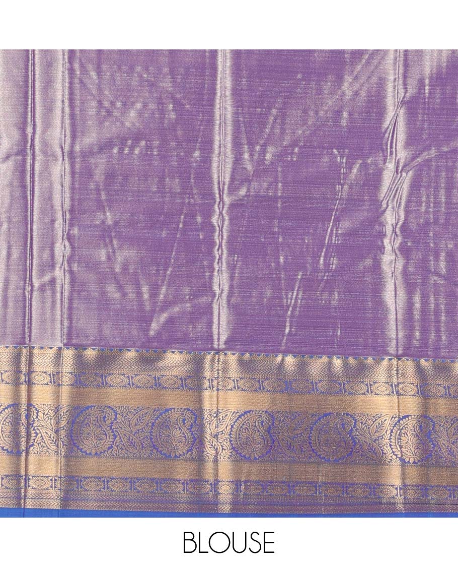 Green floral jacquard budget silk saree, contrast traditional design zari border & pallu of intricate designs