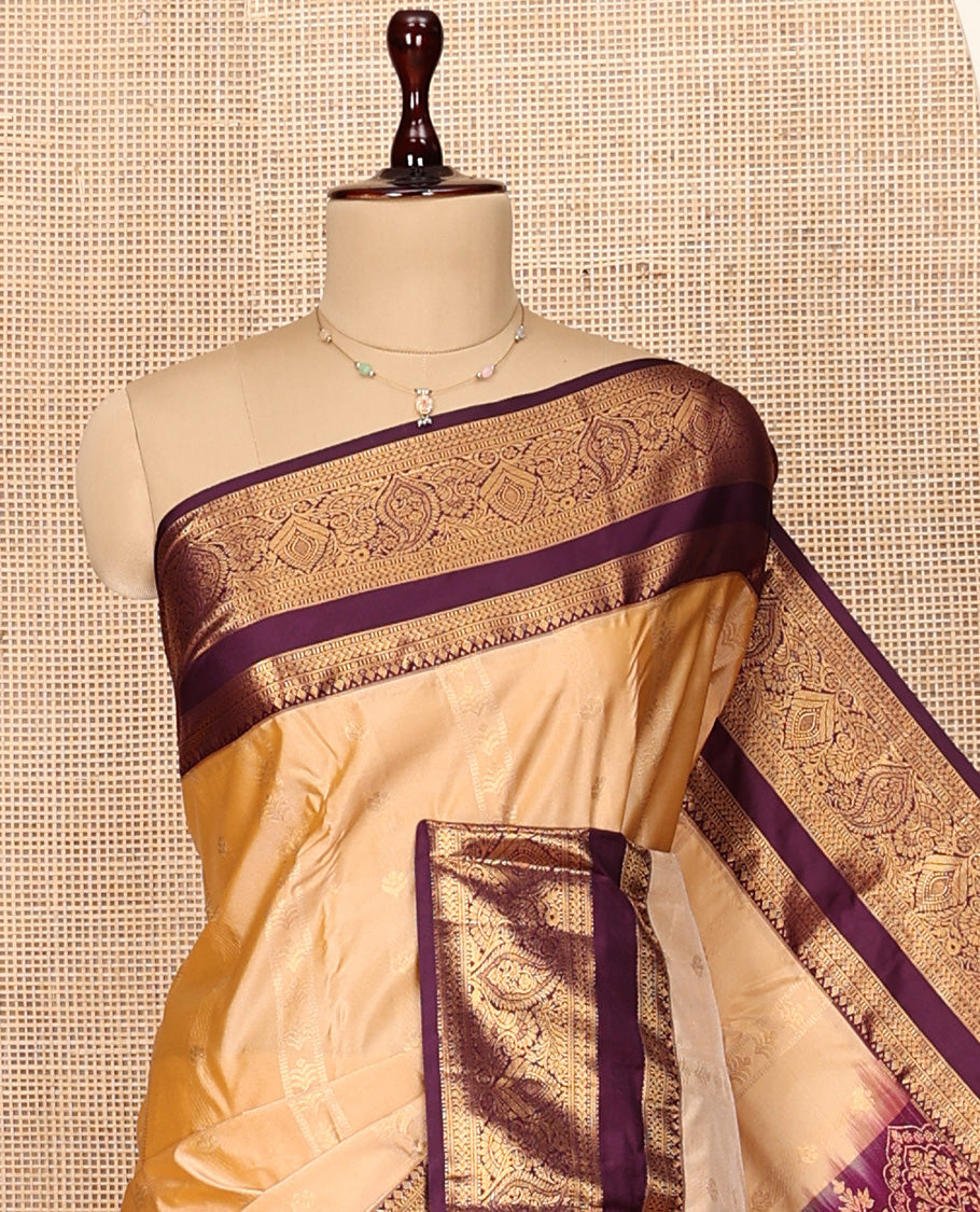 Sandal Zari Design Gift Saree