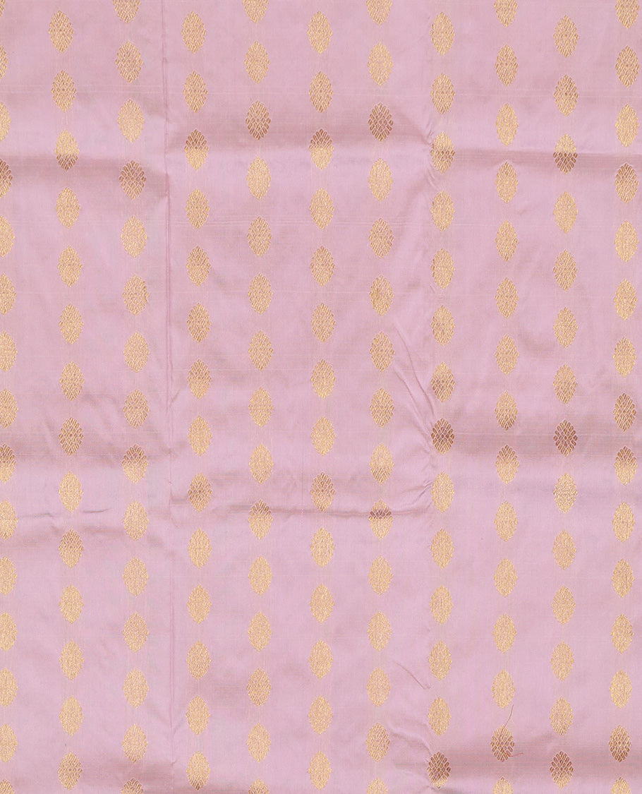 Baby Pink Pure Silk Navarathna Pavadai Material Set