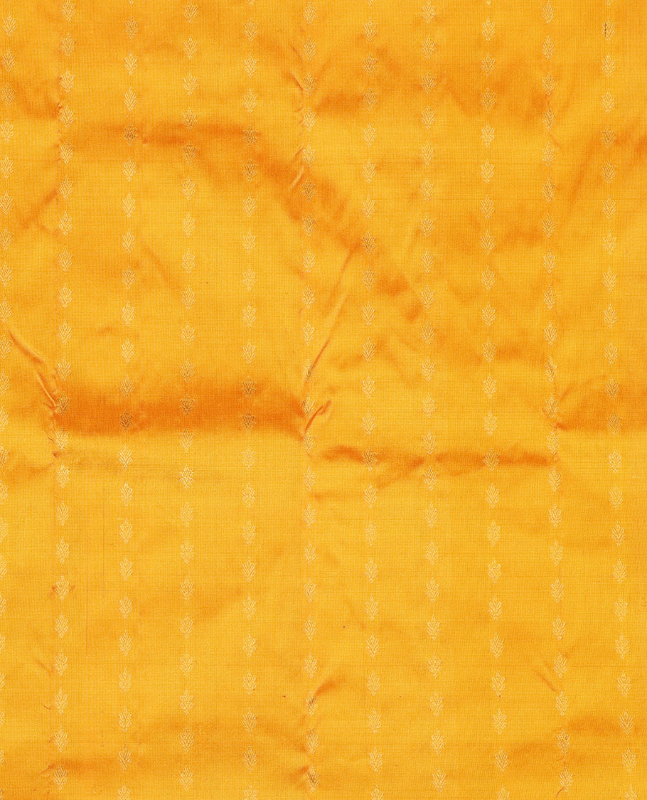Yellow Pure Silk Navarathna Pavadai Material Set