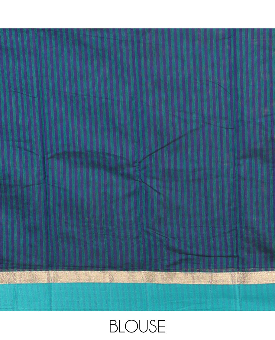 Navy Blue Semi-Silk Cotton Saree