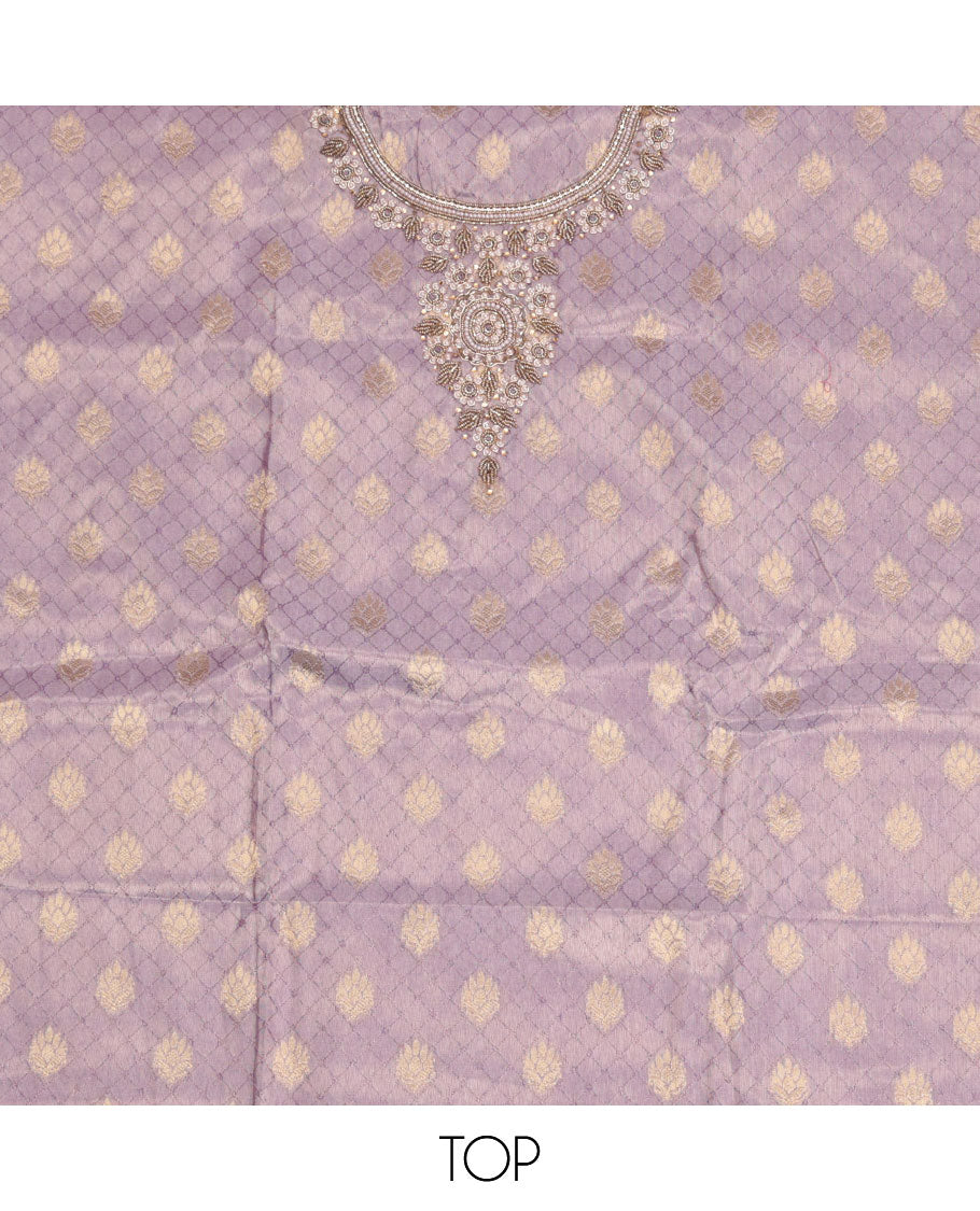 Lavender Tissue Material Chudidar Set