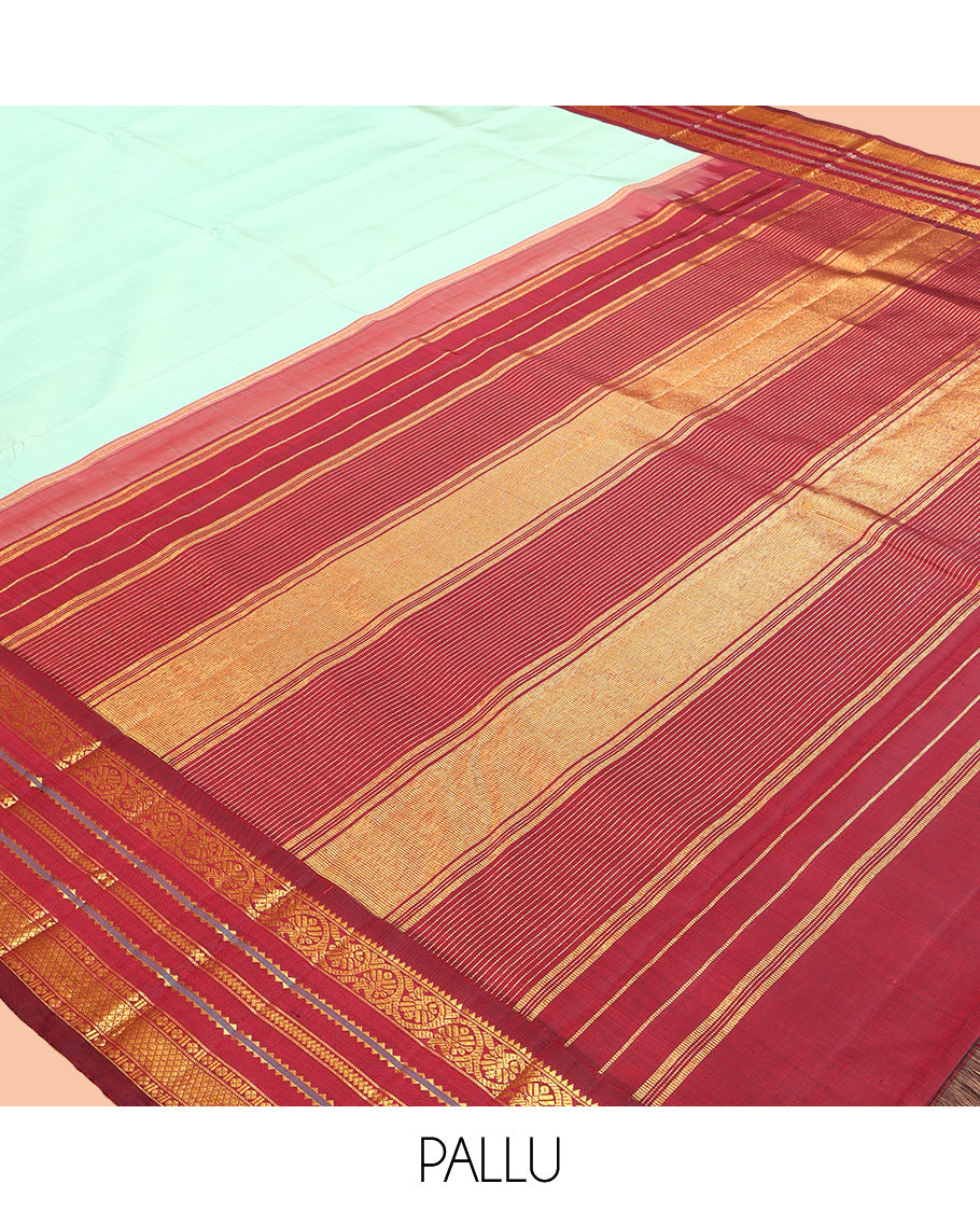 Blue Plain Kanchipuram Silk Saree
