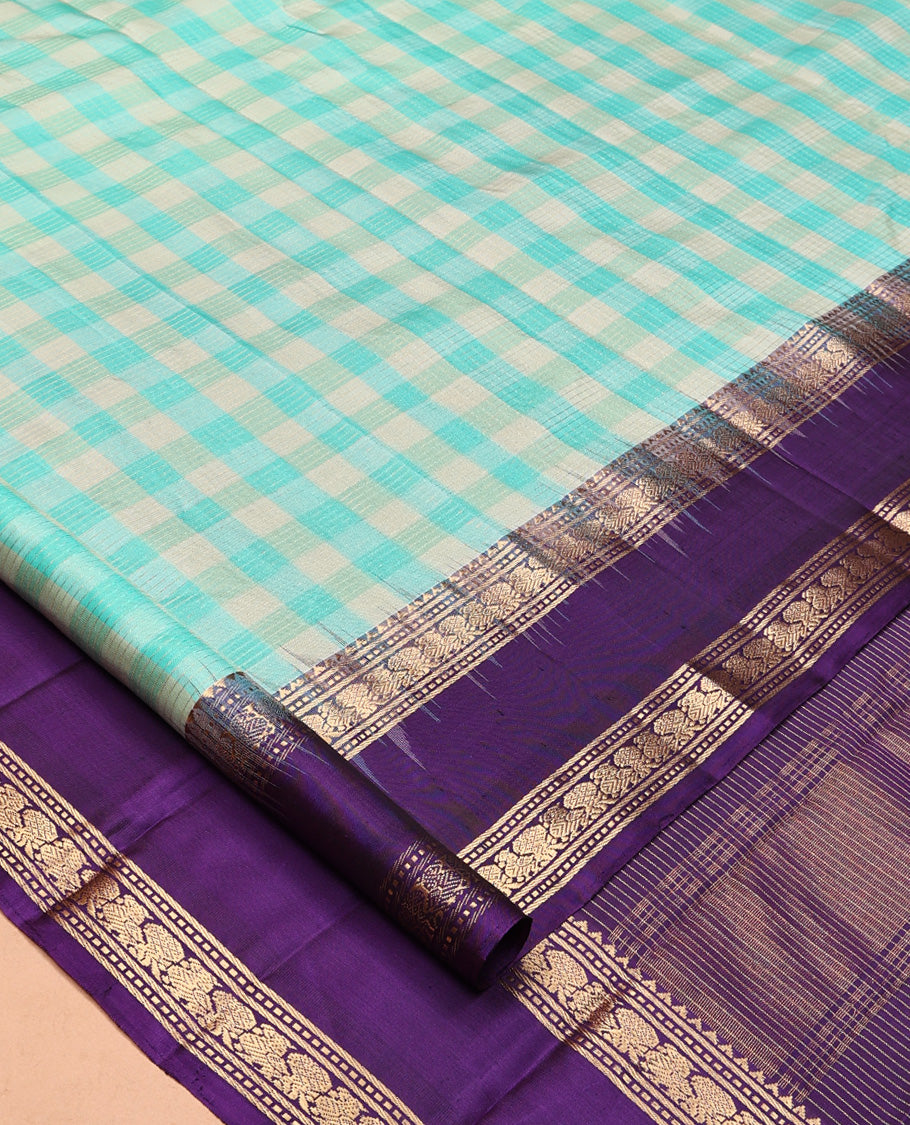 Turquoise Mayuri Soft Silk Saree