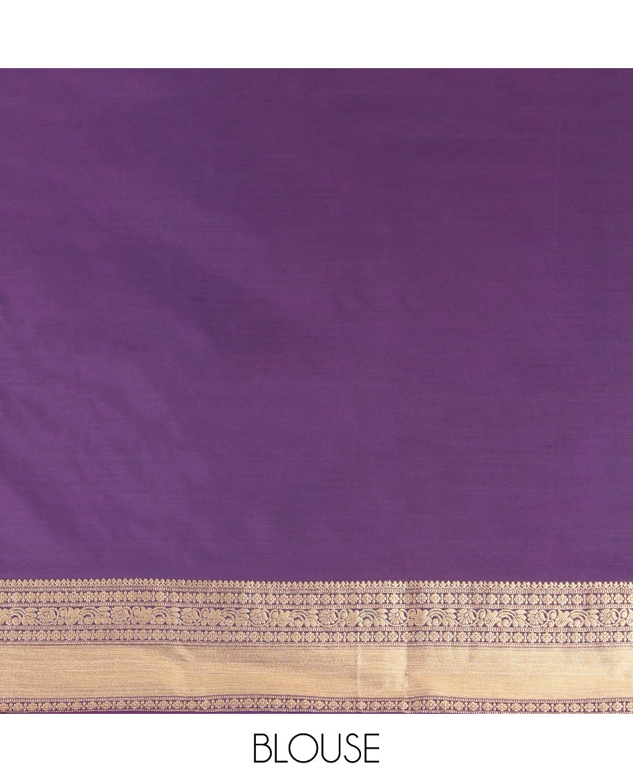 Blue Zari Buttas Budget Silk Saree