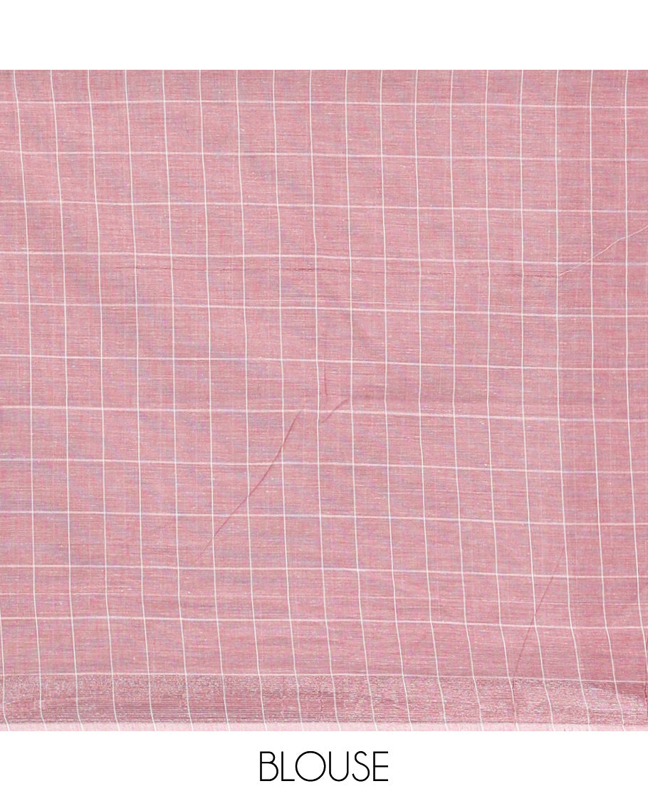 Pale Blue Jute Cotton Saree