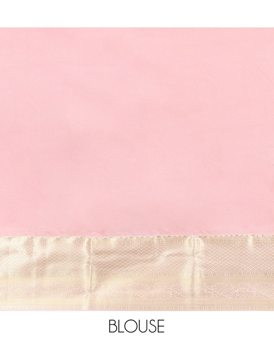 Purple Budget Silk Saree, Gleamed Up with Diamond Buttas and Stripes All Over Its Body, Complemented by a Contrast Traditional Zari Design Border, Grand Jaal Pallu, and Paired with a Contrast Blouse