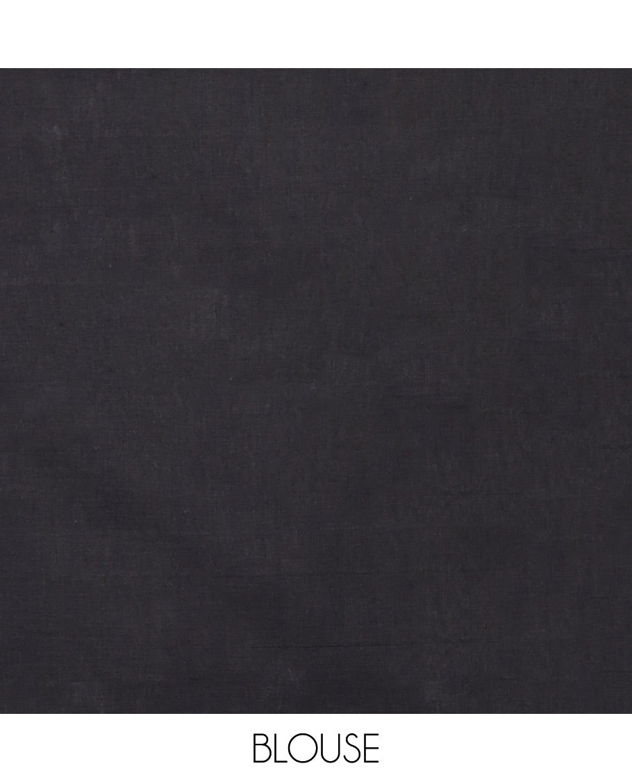 white geometric design ikkat cotton saree with contrast striped border & striped design pallu