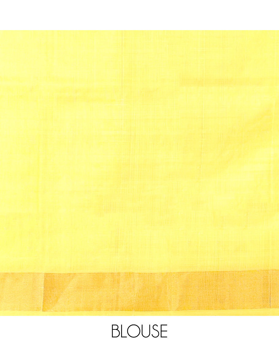 Pink checked uppada saree with contrast plain border & striped pallu