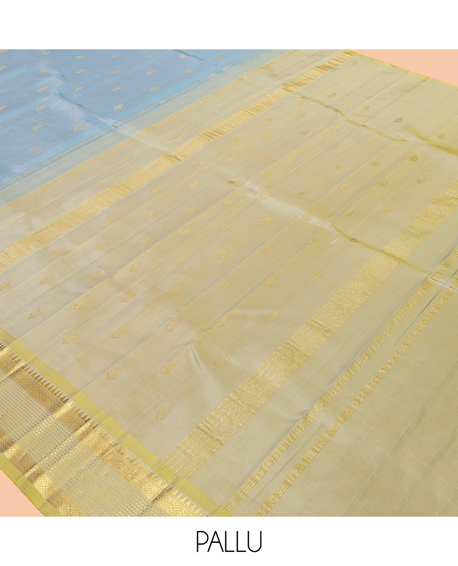 Blue Woven Kanchipuram Silk Saree