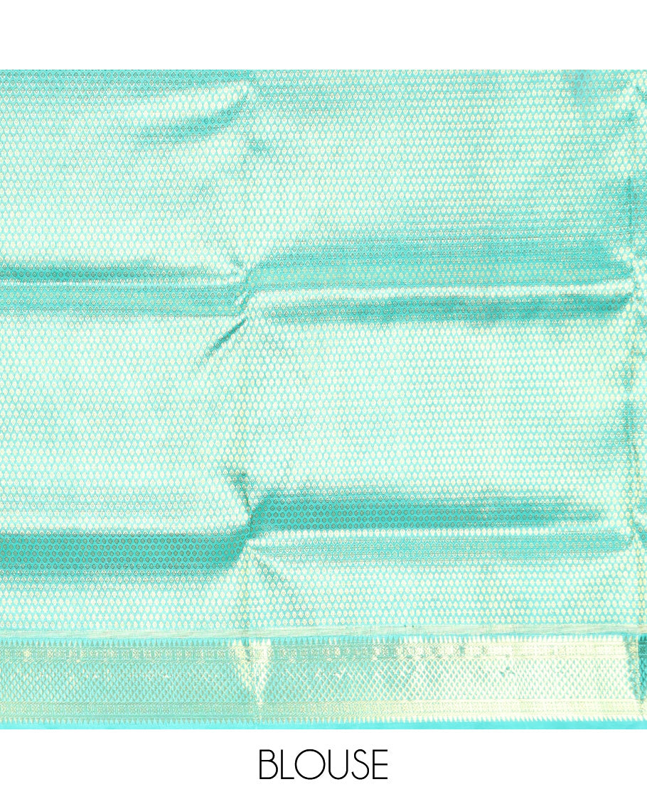 Peach Venkatagiri Silk Saree