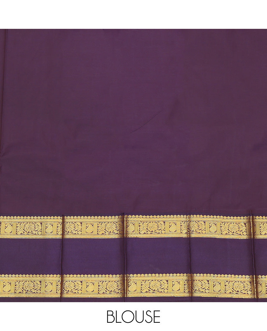 Grey Temple Butta Budget Silk Saree