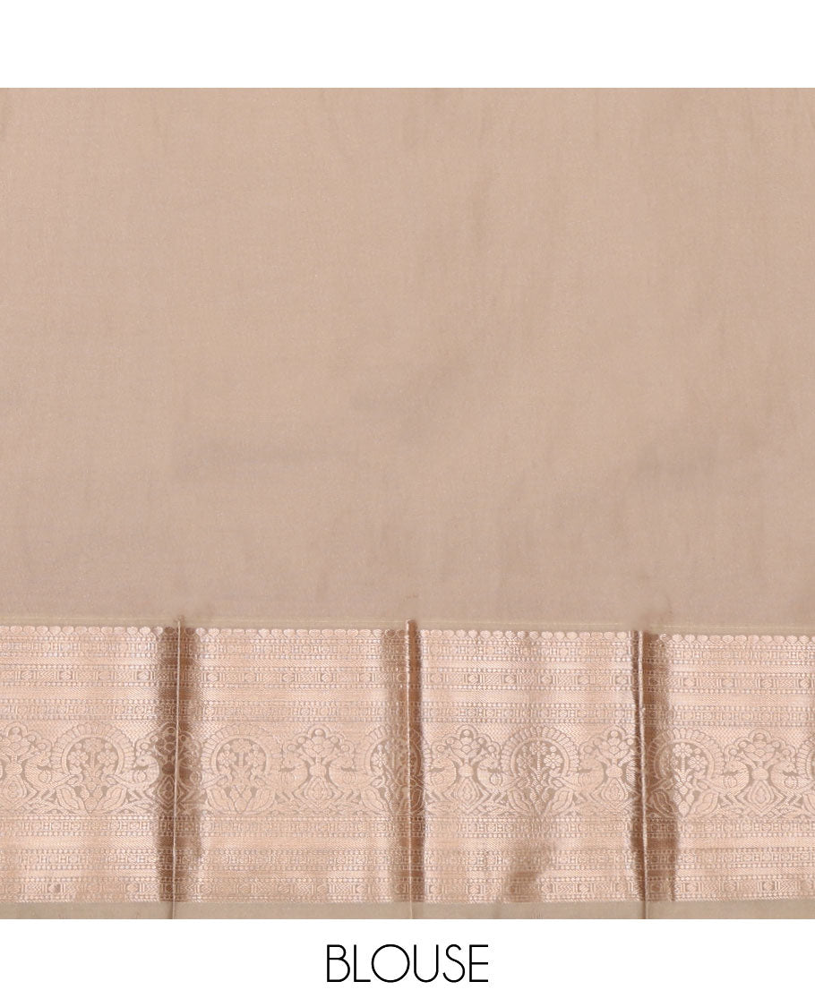 Maroon Budget Silk Saree, Richly Detailed with Zari Buttas, Complemented by a Contrast Traditional Zari Border, Intricately Designed Pallu, and a Contrast Blouse