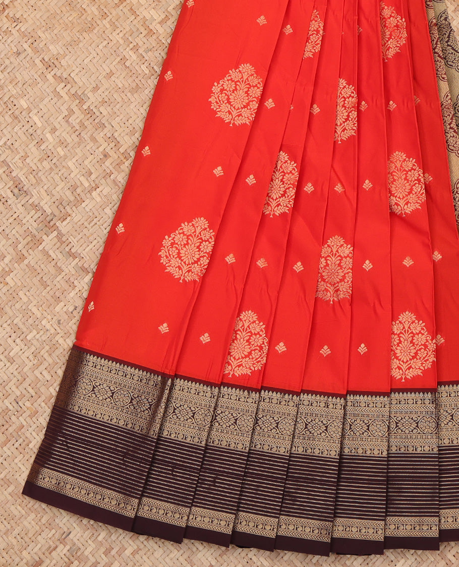 Orange Budget Silk Saree