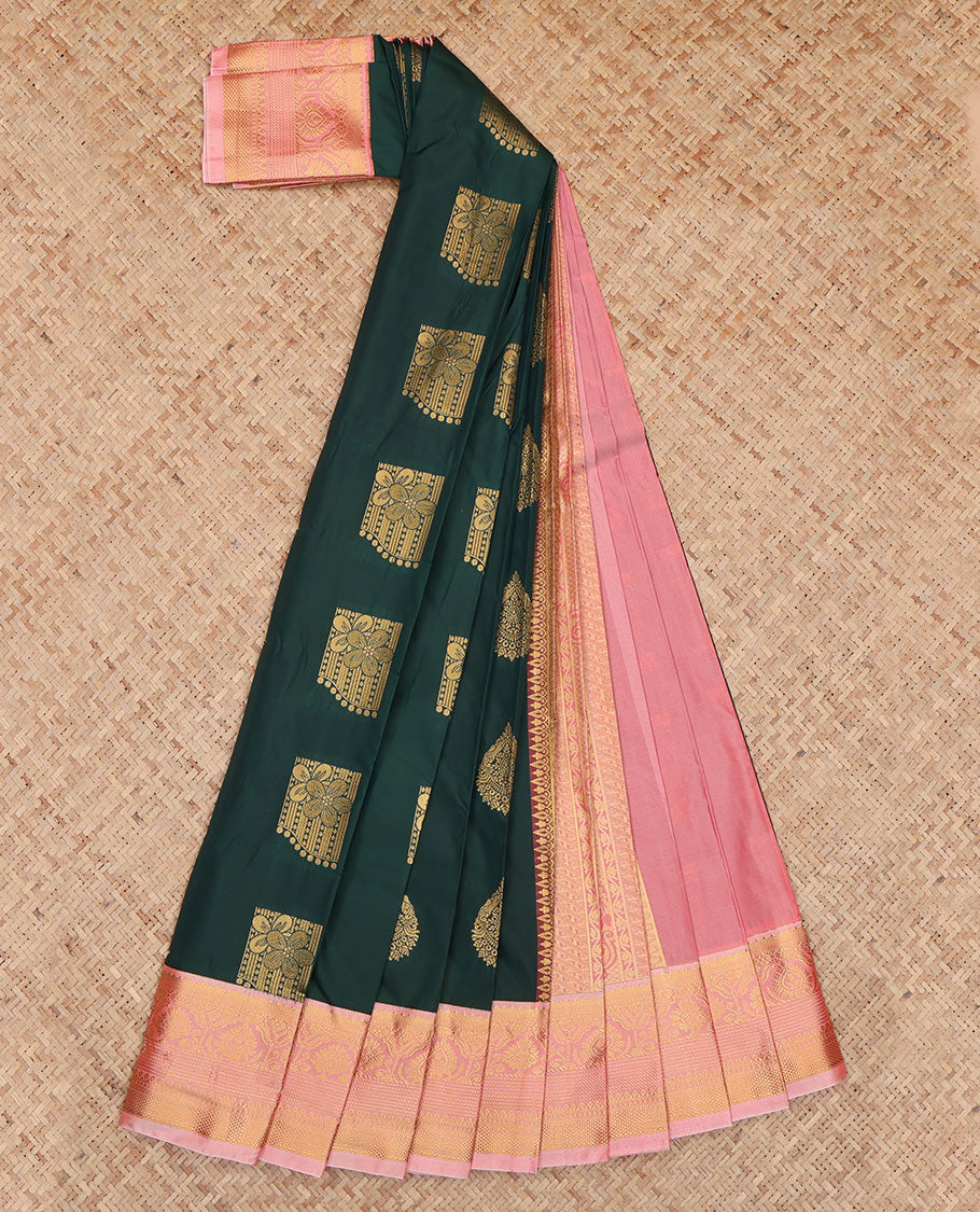 Dark Green Budget Silk Saree