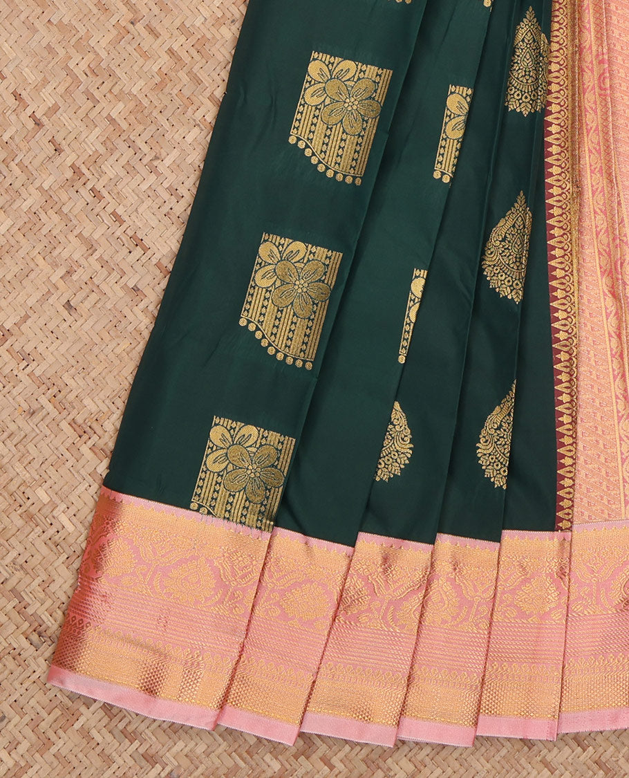 Dark Green Budget Silk Saree