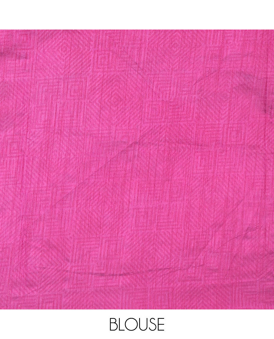 Violet intricately ikkat woven semi-banaras patola silk saree, diamond patterned border, and diamond patterned pallu