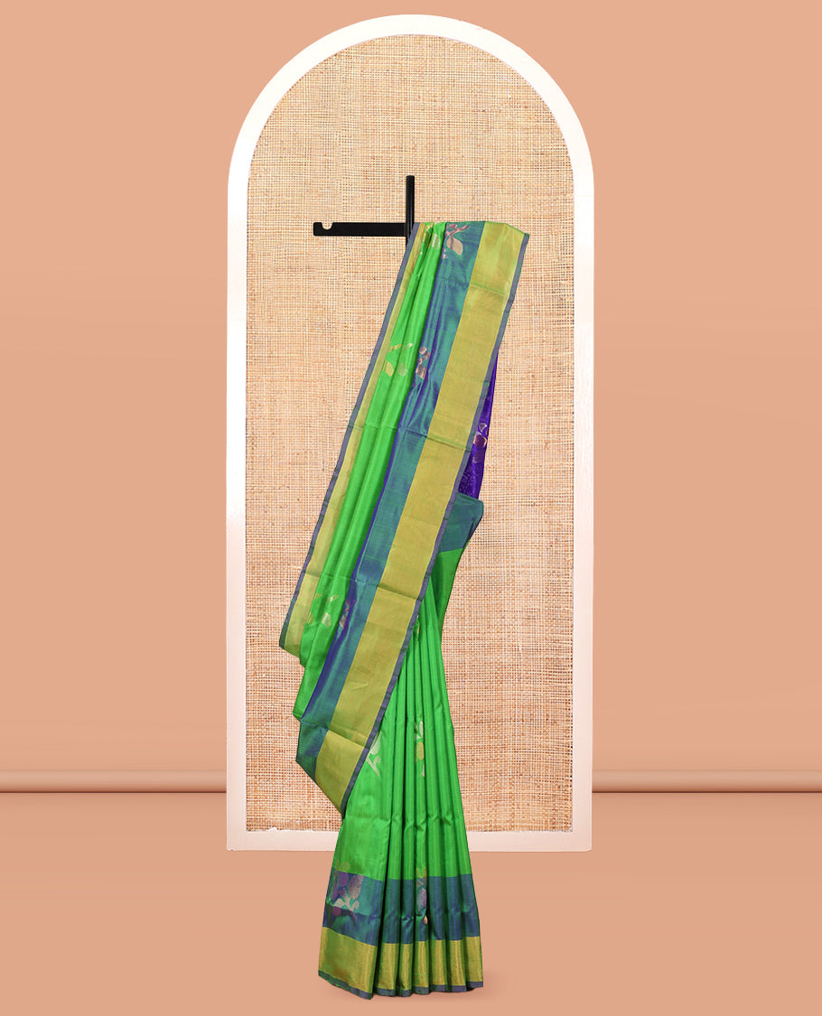 Green Uppada Butta Silk Saree