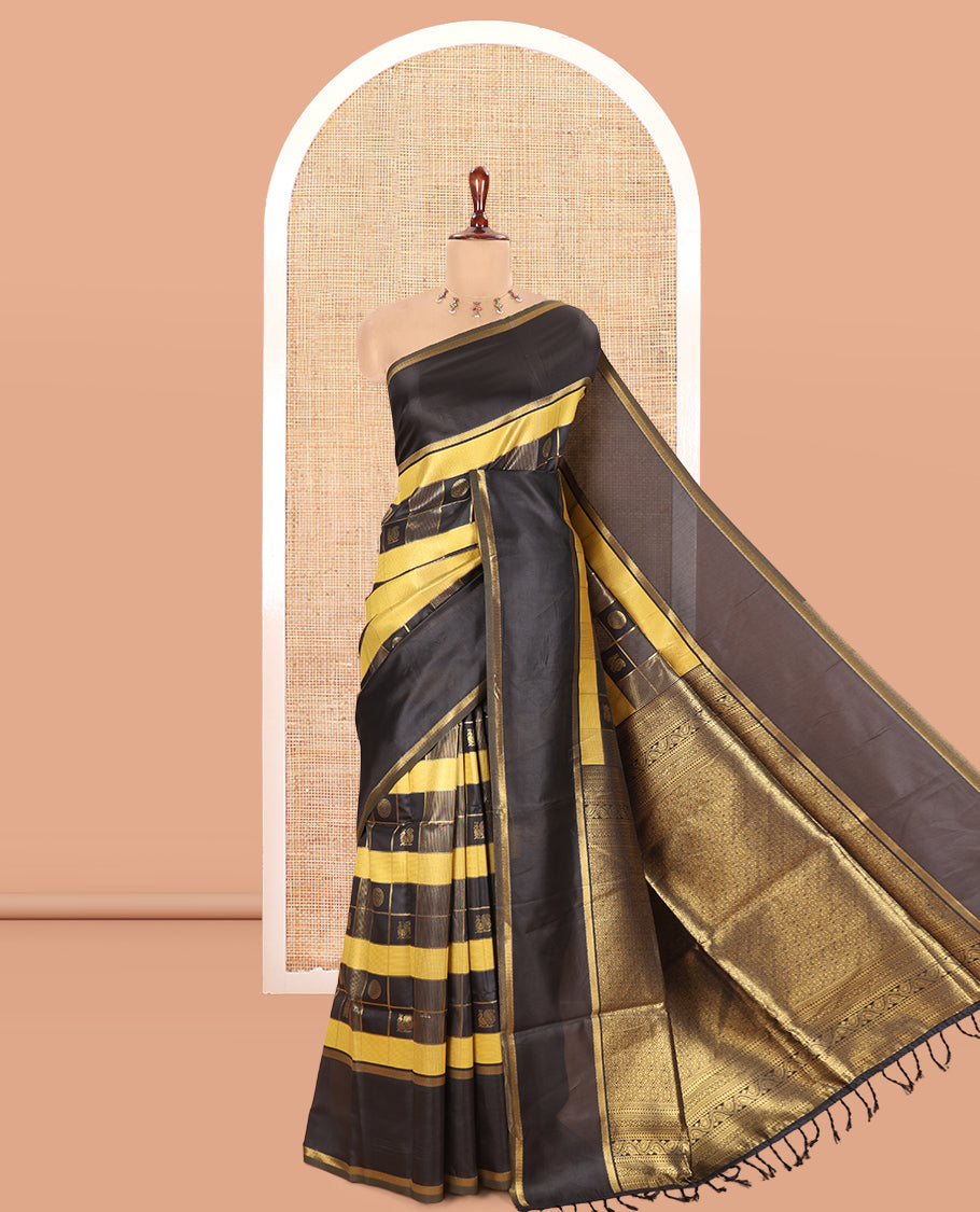 Mustard Elite Soft Silk Saree
