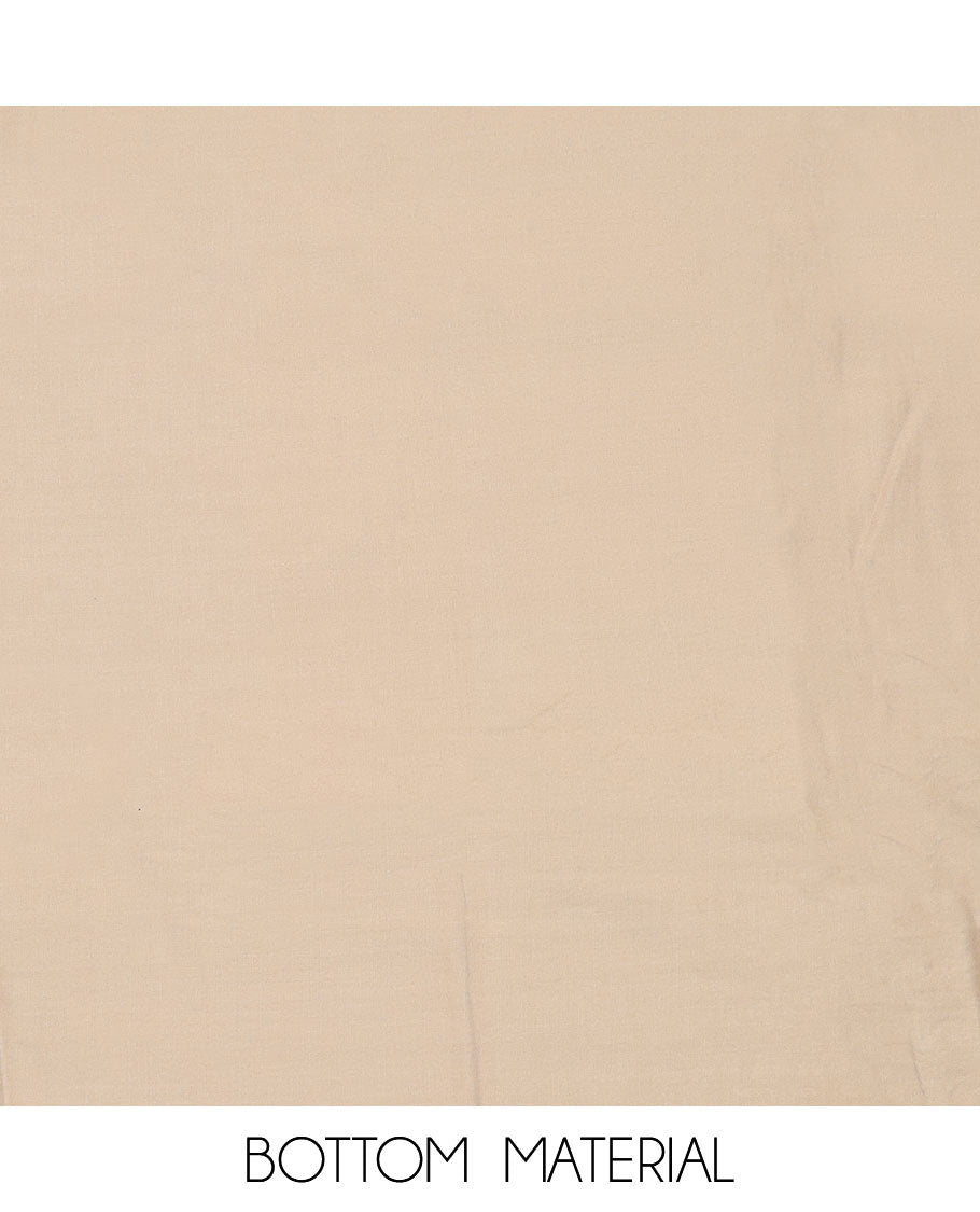 Maroon material churidar set, floral printed and embroidered top, contrast plain bottom, and a sequins embroidered dupatta