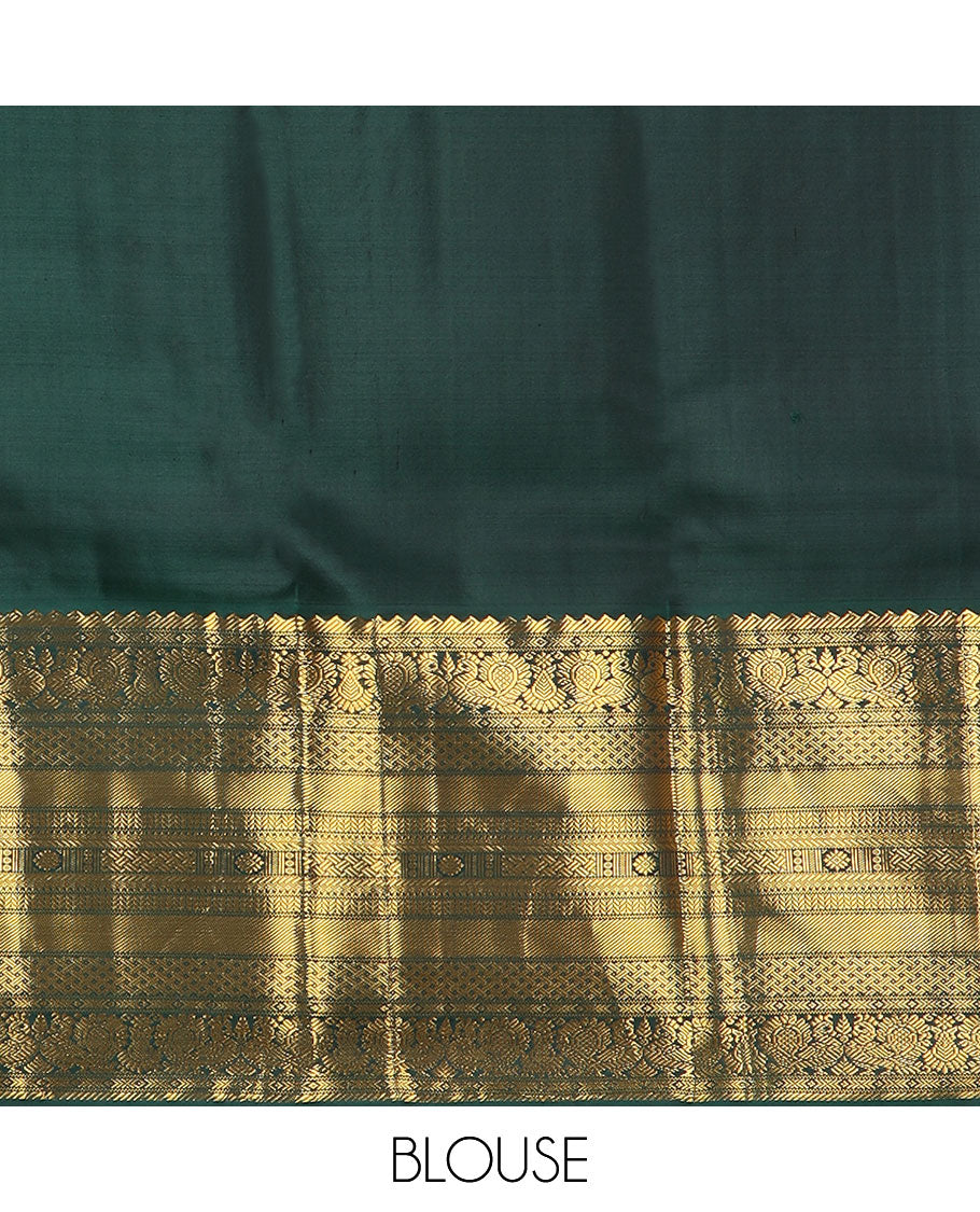 Red zari buttas silk saree, contrast border of rekku,mayil,paiyadi kann,muthu,banaras & zari designs & jaal pallu