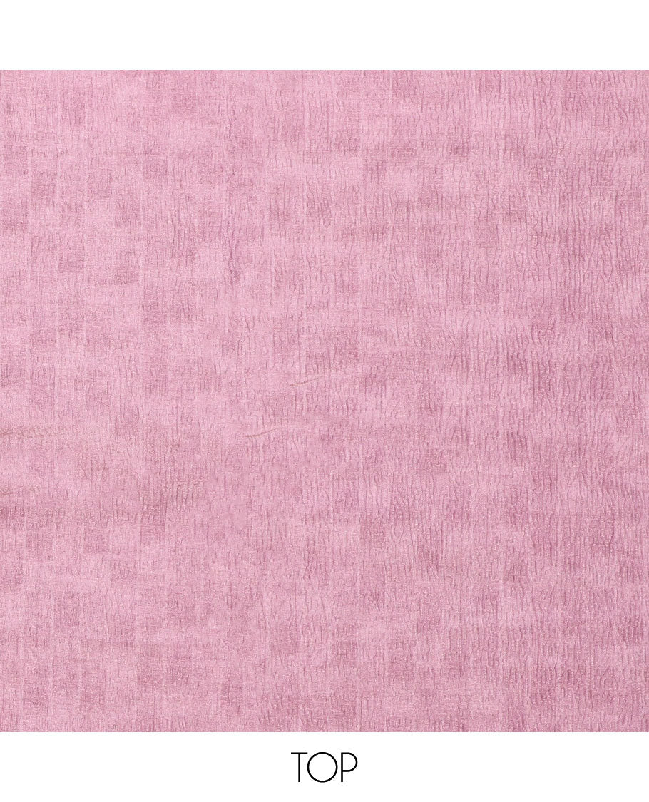 Pink chudidar material set, uniquely printed top, plain bottom & abstract-printed dupatta