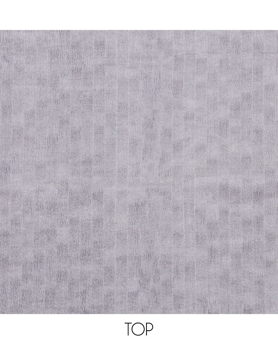 Grey chudidar material set, uniquely printed top, plain bottom & abstract-printed dupatta