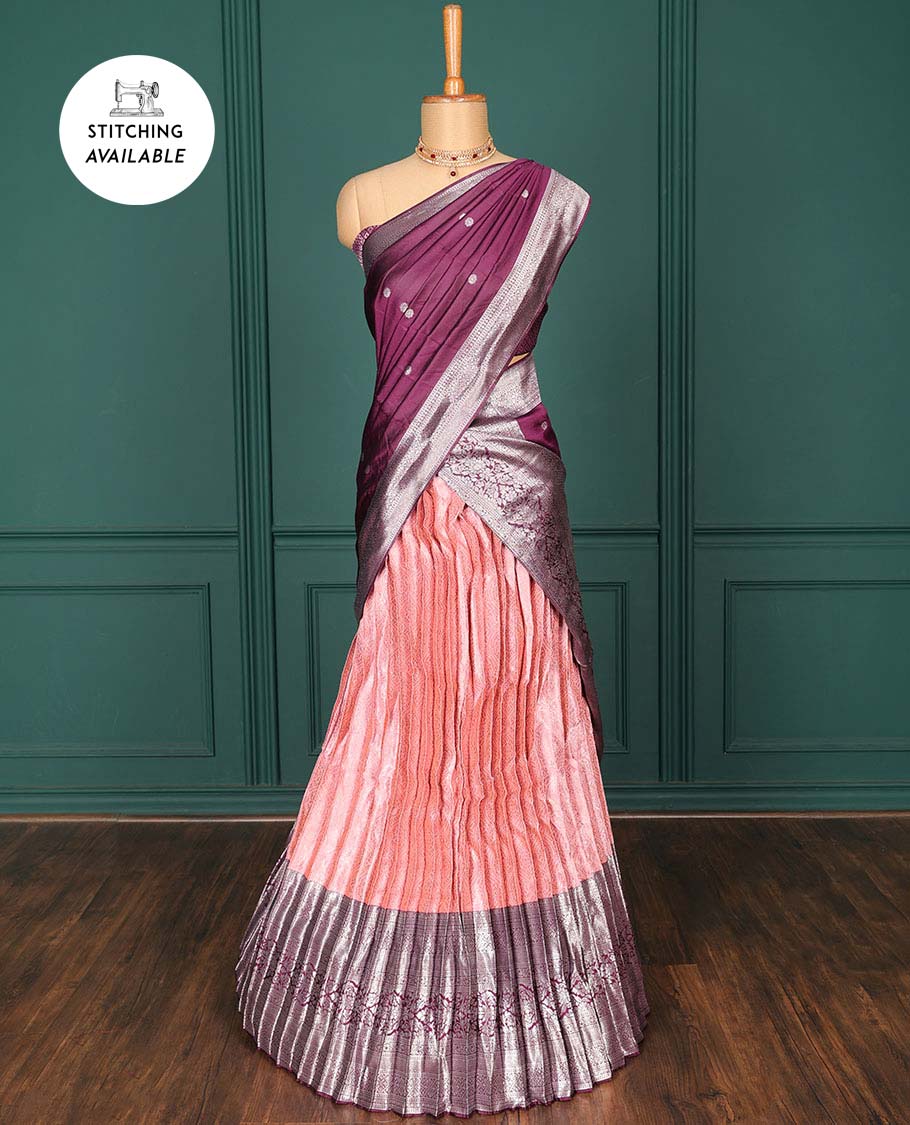 Elegant Aura Silk Saree with Zari Jacquard Patterns main image 1