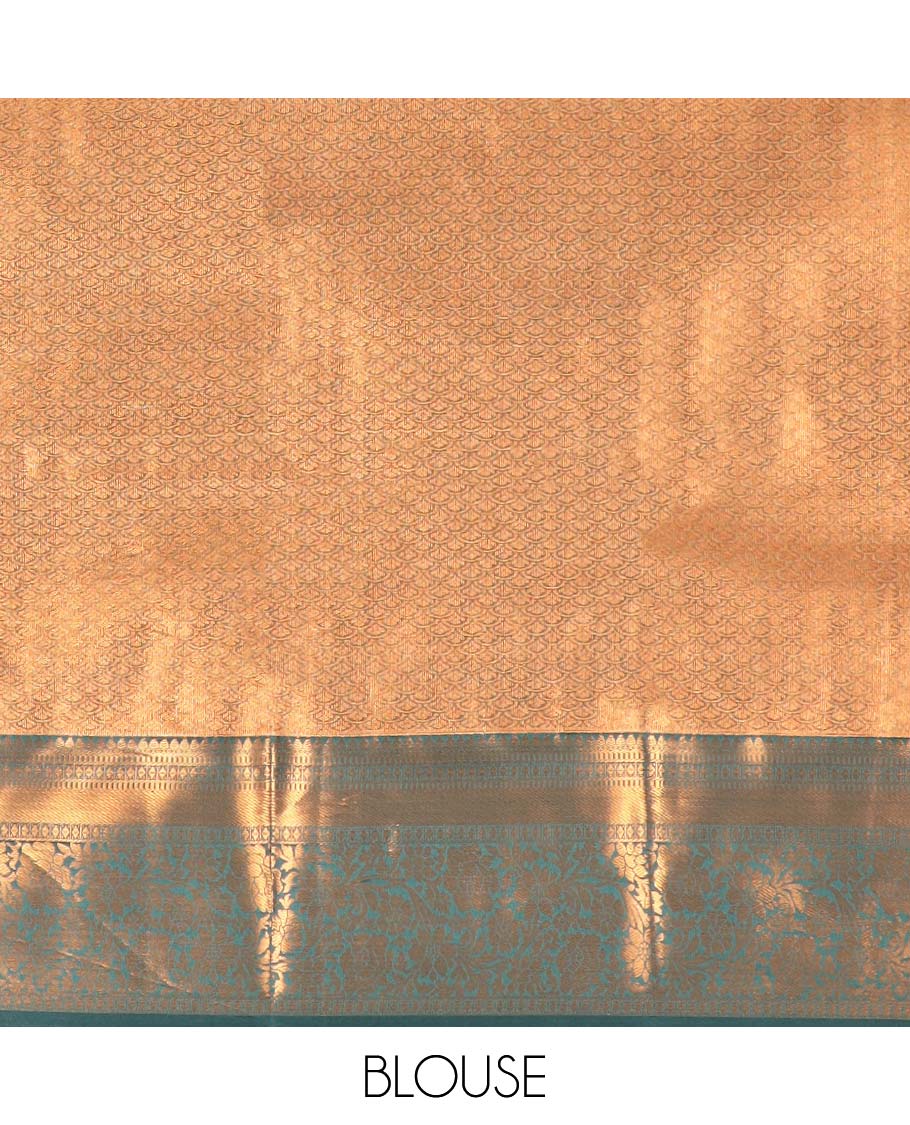 Pink jacquard budget silk saree, contrast traditional zari design border & ogee patterned pallu