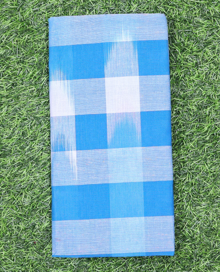 Blue uniquely printed cozy pure cotton lungi