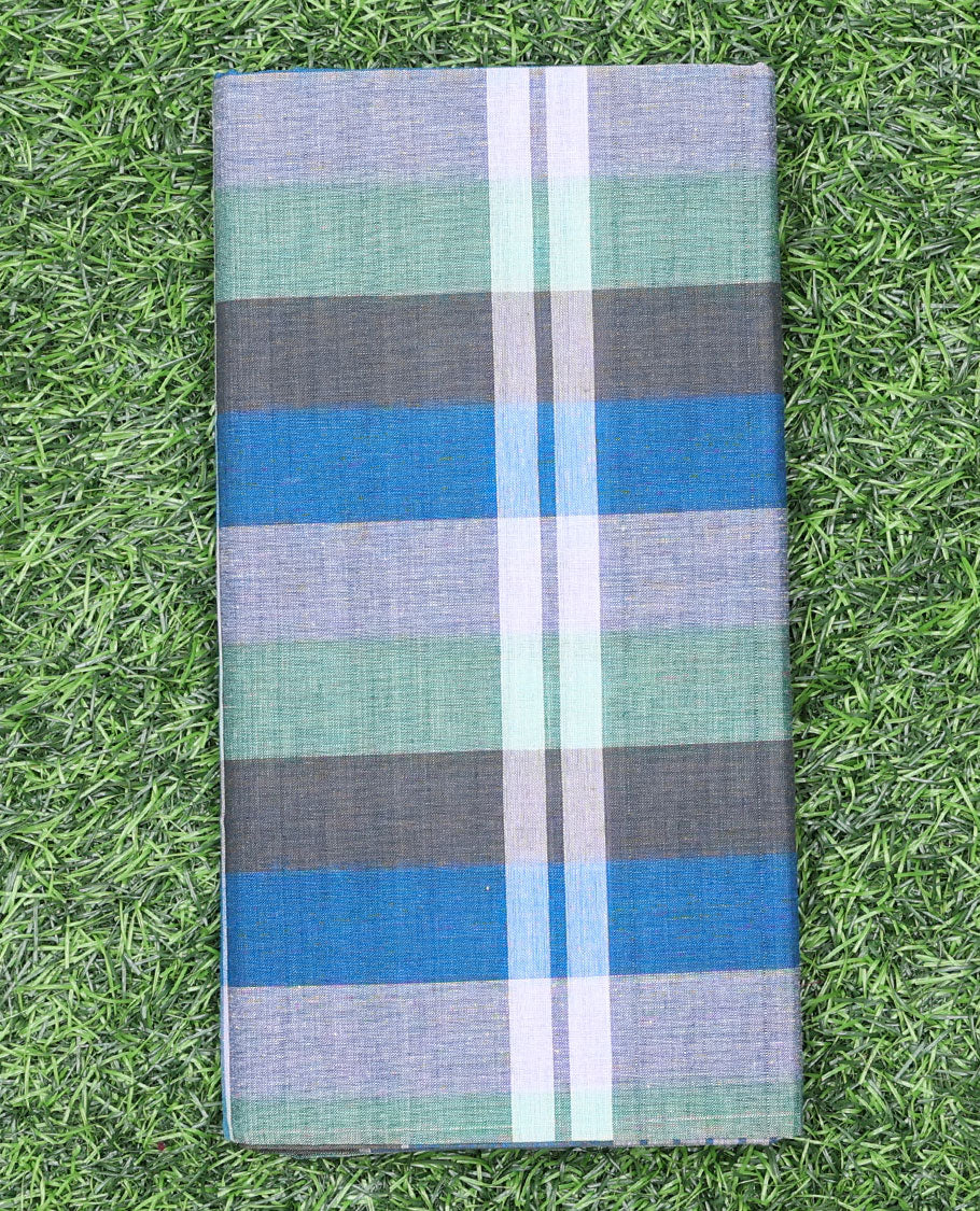 Multi-color stripes block cozy pure cotton lungi