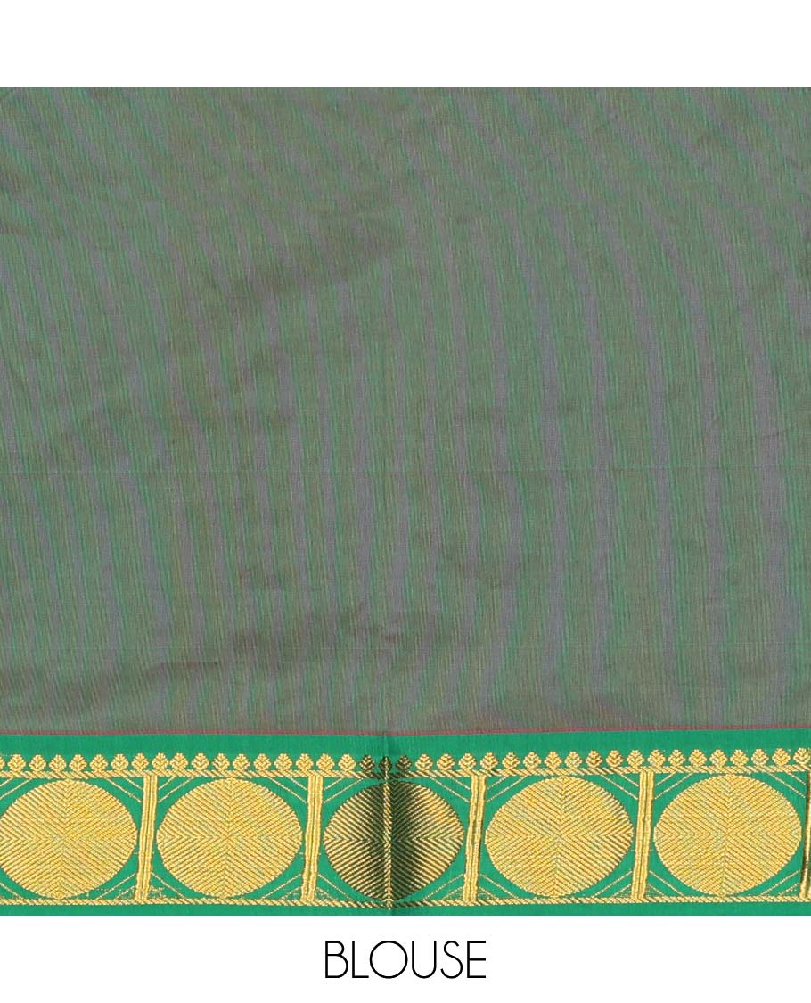 Pink plain design gift saree, contrast traditional zari design border