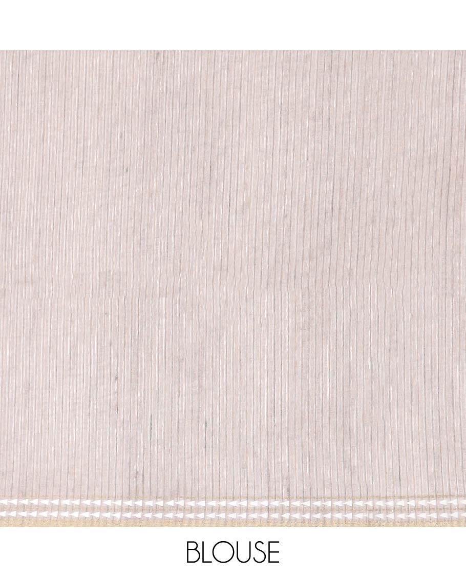 Grey diamond motifs semi-banaras art tussar saree, contrast vidarbha border & striped pallu