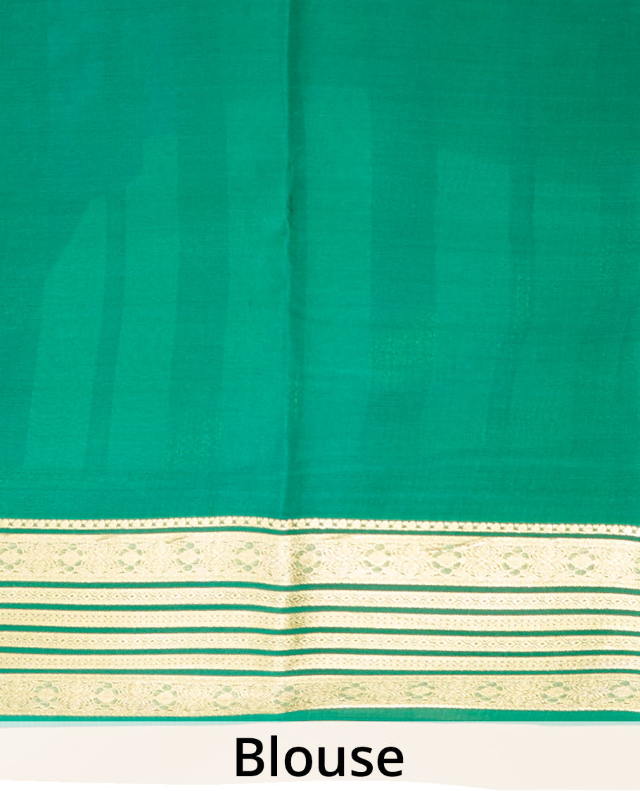 Yellow zari design mysore silk saree, contrast zari border features traditional designs
