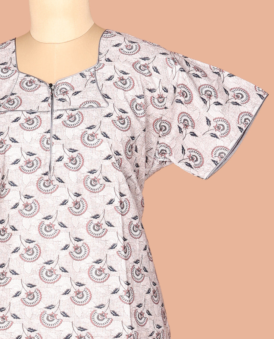 Off-White Cotton-Blended Nighty