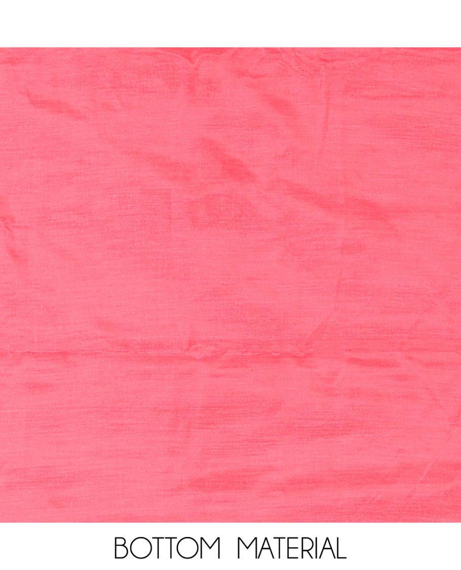 Dark Onion Pink Vichitra Silk Material Chudidar Set, Finely Crafted with Thread Embroidery Top, Matching Bottom, and Thread Work Dupatta