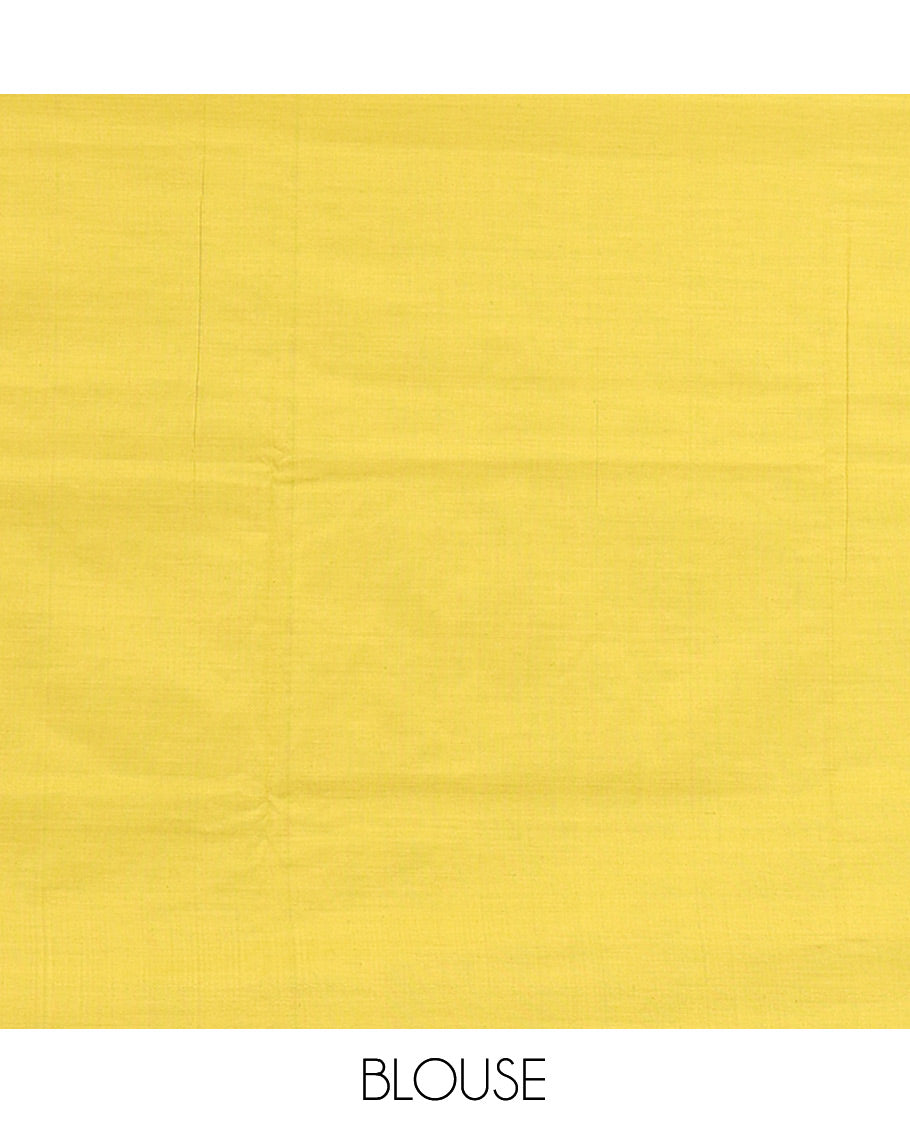 Borderless Mehendi Green Plain South Cotton Saree