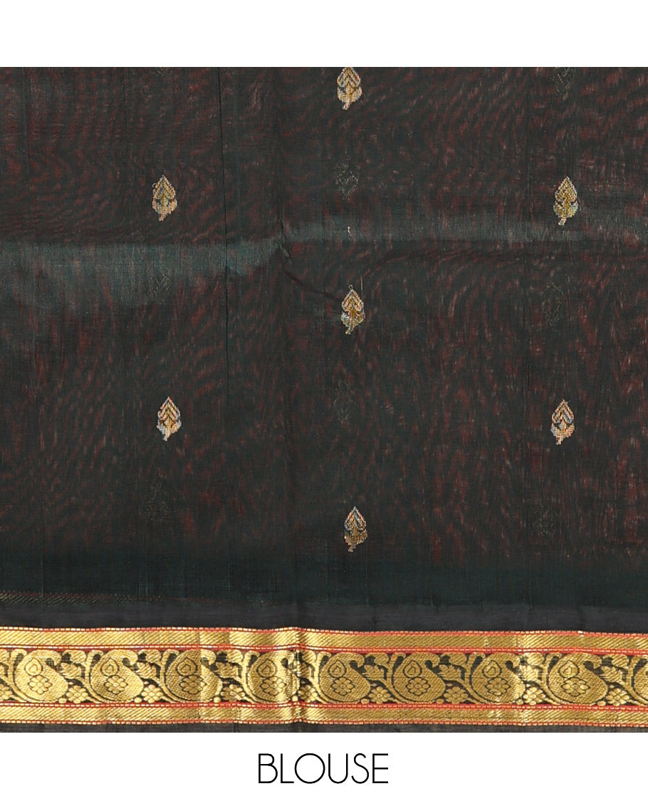 Pinkkish Peach Kuppadam Silk Saree