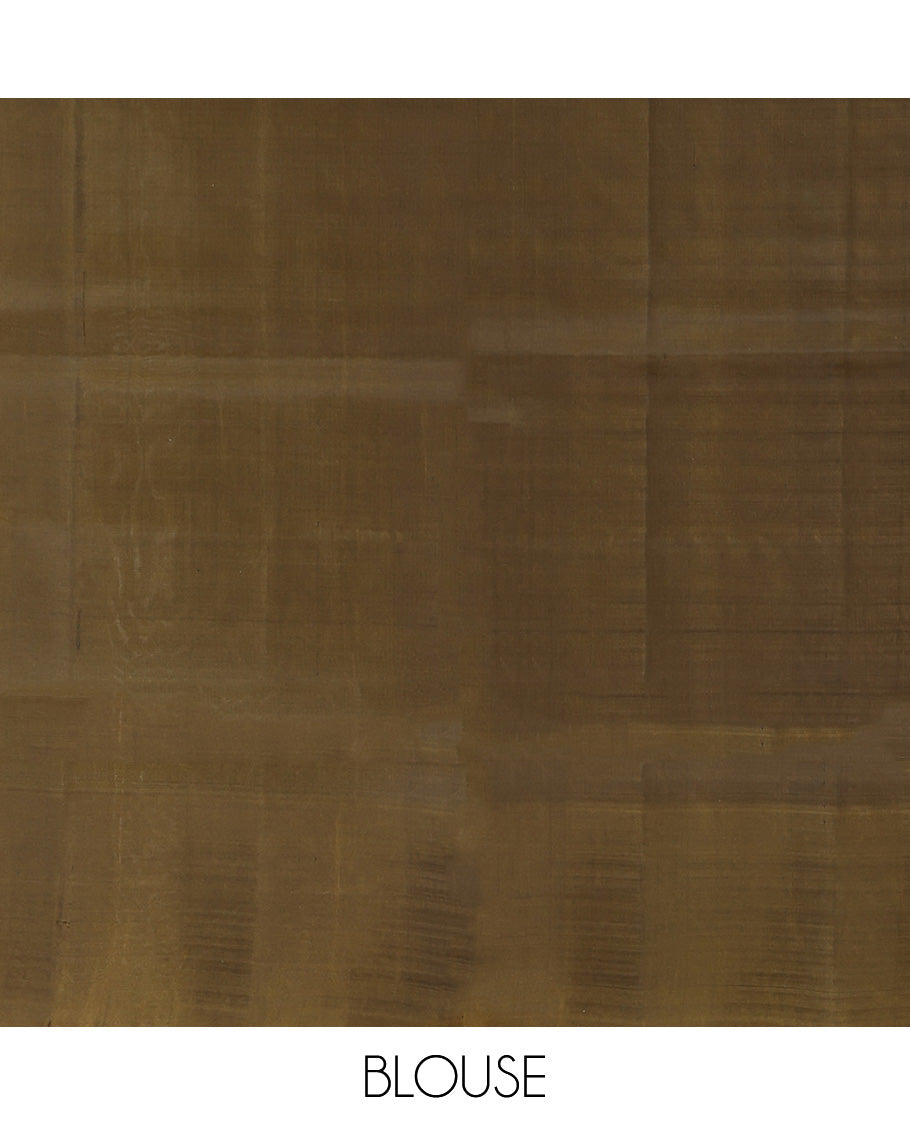 Brown Mayuri Lite Silk Mix Saree, Adorned with Zari Buttas All Over Its Body, Complemented by a Contrast Floral and Peacock Design Border, Pallu of Jaal Designs, and Paired with a Contrast Blouse
