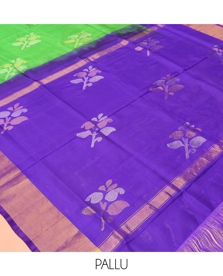 Green Uppada Butta Silk Saree