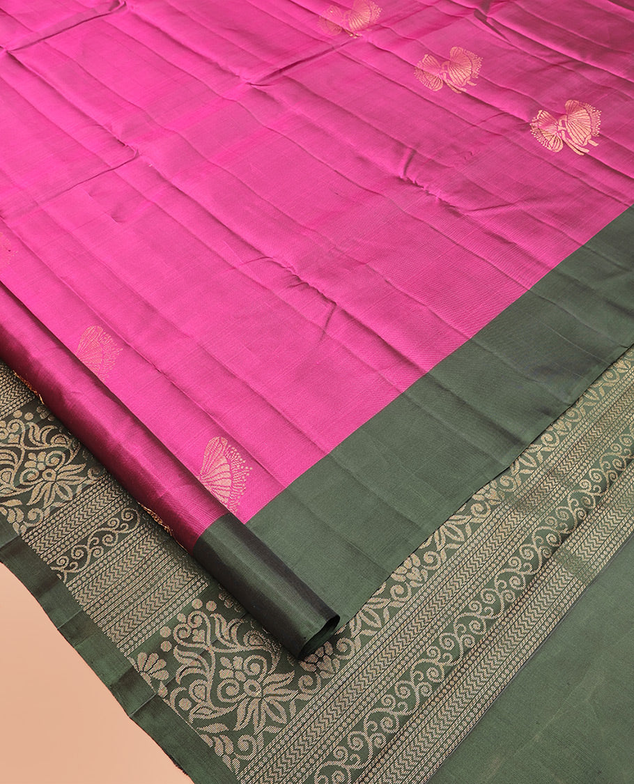 Magenta Mayuri Lite Silk Mix Saree